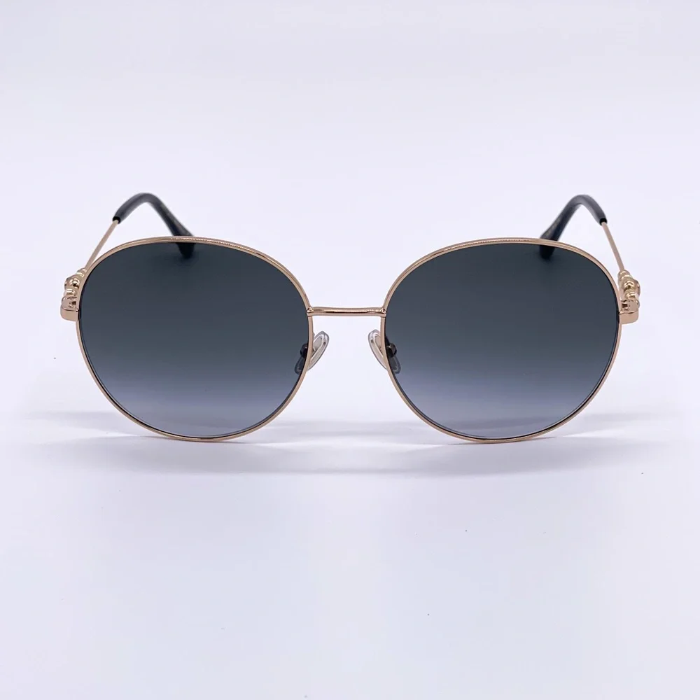 JIMMY CHOO BRAND NEW ROUND OVERSIZED GREY WOMEN SUNGLASSES JIMMY CHOO